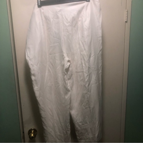 100% Silk white pants, nwt, size - Picture 5 of 11
